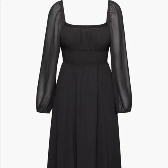 Aritzia Wilfred Bella Slit Dress in Black - Picture 4 of 6